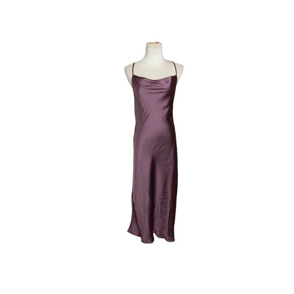 Mumu Dresses & Skirts - Show Me Your Mumu Verona Cowl Dress Dusty Plum Luxe Satin Sz XS